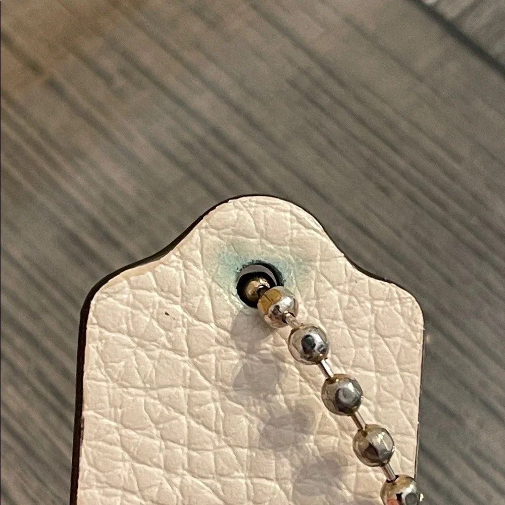 Coach Chalk Pebble Leather Key Chain - Hangtag - Bag Charm Replacement Part - Picture 13 of 17